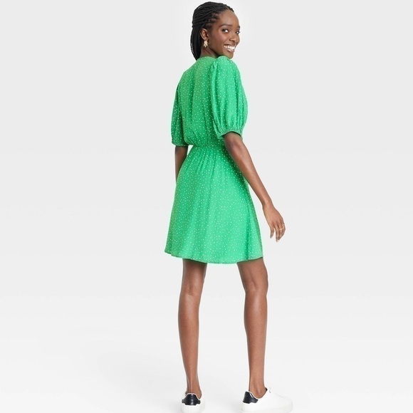 Green Mini Wrap Dress Women’s Size Medium Target A New Day - Picture 5 of 8